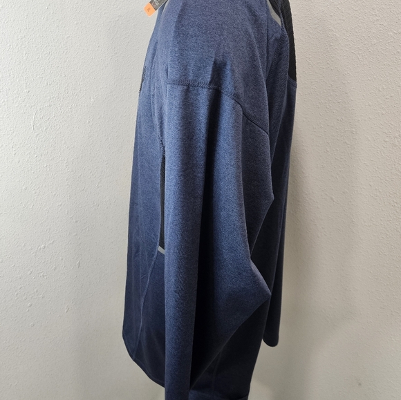 Men's Size XXL Spyder Active Long Sleeve Shirt 4 Way Stretch Reflective Blue - Picture 3 of 6